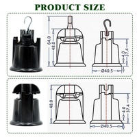 Base de Enchufe Candelabro E12 para Cable SPT-1 de 18 AWG, Iluminación para Marquesinas, Conexión por Perforación, Contactos de Baquelita y Nylon de Alta Temperatura, Cobre