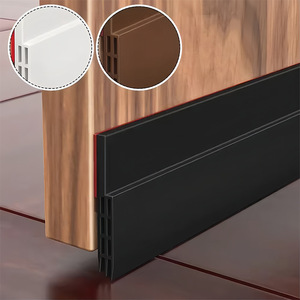 Door Bottom Sealing Strip Silicone Self Adhesive Windproof Sound Absorbing For Door Window Minimalist Design White Black One - Product Image 3