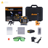 AKINZO 4D auto-nivelant le sol à 360 degrés collant au mur en croix niveau laser automatique