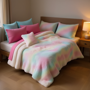 Couverture Matrimoniale Hiver Carla Depot 220 cm Réversible en Polyester avec Doublure Sherpa, Design Moderne Uni Teint - Product Image 2