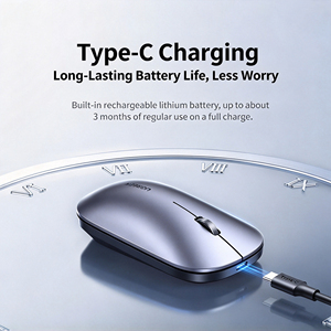 UGREEN M256 Slim Wireless <b>Mouse</b> 2.4G Dual Mode Rechargeable Silent Optical <b>Mouse</b> For <b>Laptop</b> Desktop Tablet Phone - Product Image 3