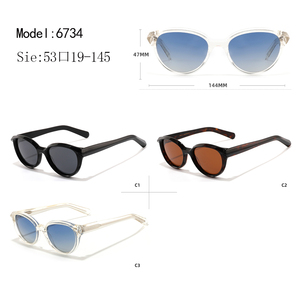 Gafas transparentes ovaladas con montura completa, lentes de resina de color sólido, anti-UV, uso diario para mujer, adulto - Product Image 3