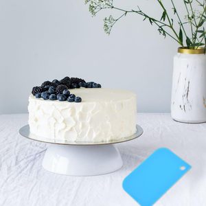 Lot de 3 spatules à pâtisserie en silicone bleues, outils de lissage personnalisés pour gâteaux et glaçages, racloir en silicone pour la pâtisserie - Product Image 4