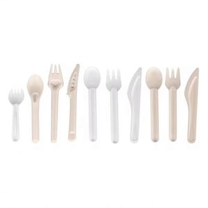Offre Spéciale : Ensemble de Couverts Jetables en Bagasse de Canne à Sucre – Couteau, Fourchette, Cuillère Écologiques et Compostables pour Restaurants et Traiteurs - Product Image 1
