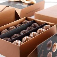 Boîte-cadeau de bonbons au chocolat personnalisée avec logo personnel de luxe ruban d'emballage biodégradable de gaufrage de stratification mate étanche