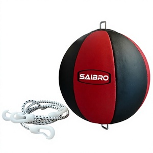 SAIBRO Boxing Speed <b>Ball</b> PU Leather Dual-End Reflex Punching Bag Lace-Up Closure 360 Degree Rotation Adult Use - Product Image 4