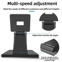 Support d'écran d'ordinateur universel de 10/14/17/24/27 pouces avec base pliable réglable en hauteur