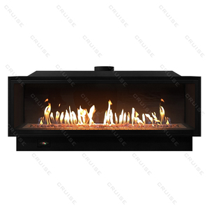 CRUCERO 1828x380x720mm 72 pulgadas chimenea moderna chimenea Control remoto inteligente <span class=keywords><strong>soporte</strong></span> de <span class=keywords><strong>TV</strong></span> chimenea de vidrio de Gas - Product Image 2