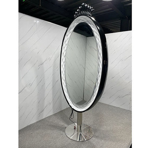 Hot Sale Large Full Length Gold Styling Barber Salon Furniture <b>Wall</b> Ounted Hairdressing Makeup Led Beauty Salon <b>Mirror</b> - Product Image 6
