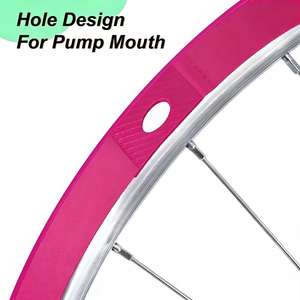 Bande de jante tubeless pour vélo, rouge, rose, noir, 18 mm, 20 mm, double face, en TPU, pour vélo de route - Product Image 5