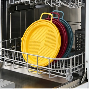 7.5 Inch Bpa Free Food Grade Collapsible Round air <strong>Fryer</strong> Silicone <strong>Basket</strong>, Non Stick Reusable Silicone air <strong>Fryer</strong> Liners - Product Image 5