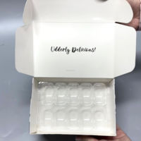 Boîte à macarons personnalisée avec plateau en plastique 6/12 pièces d'emballages en papier couché rigide pour desserts alimentaires avec gaufrage mat laminage