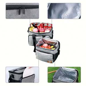 Thermal Bag Custom Logo with Soft Shoulder Strap Insulated for Office Travel Picnic 600D Oxford Cooler Box Tote Lunch Cooler Bag - Product Image 4