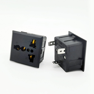 10A 250V AC 3 Pins Retractable Power AC Sockets Electrical AC Power Socket <b>With</b> <b>Switch</b> Hole - Product Image 3