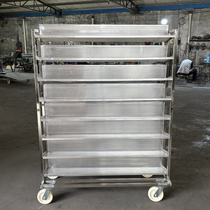 Custom Stainless Steel <strong>Welded</strong> Chicken <strong>Trolleys</strong>, Freezer Racks for Storage and Transportation - Product Image 3