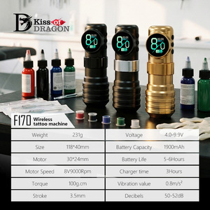 Machine à tatouer sans fil Kiss of Dragon F170 1900mAh à entraînement direct 3,5 mm avec mode pointillage pour artistes débutants - Product Image 2