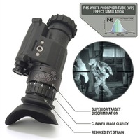 Monoculaire de vision nocturne haute performance PVS-14 Gen 2+ Gen 3 à phosphore blanc avec illuminateur IR