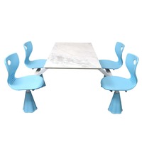 Vente chaude Moderne Table À Manger Ensemble 4 Chaises École Cantine Bureau Longue Table À Manger Bureau et Chaise Ensemble pour Étudiant
