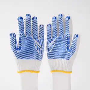 (Hot Offer) 2 XL Dot Gloves Materials Anti Slip Dotting Silicone Printing Mach Pvc Dotted Glove