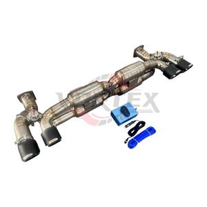 Système d'échappement Catback en titane de grade 5 Vortex, 1,2 mm, poli miroir, pour Porsche 911 Carrera 991.2 3.0T Turbo S 2016-2025, à soupapes - Product Image 5