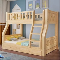 Meubles de chambre à coucher en bois massif, lit superposé pour enfants, économique et abordable, vente directe d'usine, adapté aux familles avec plusieurs enfants