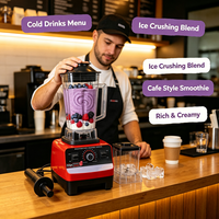 Blender Multifungsi 2 in 1 Dengan Dua Gelas 4500W Pembuat Smoothie Es, Juicer, Mixer untuk Penggunaan Rumah Tangga dan Toko