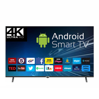 TV LED Layar Datar 55 inci 4K Android SMART TV dengan Lampu Latar dan Dudukan VESA