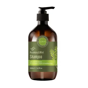 Private Label Hair Care Treatment Sulfate Free Organic Hair Growth Leave In Rosemary Essential Oil Mint Strengthening Shampoo