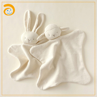 Vente en gros de douillette personnalisée pour nouveau-né câlin doux en mousseline de coton couverture de sécurité pour bébé coffret cadeau pour fête prénatale