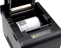 Imprimante thermique directe XP-Q200 pour reçus, 80 mm, haute vitesse, chargement facile du papier, certifiée ROHS, compatible ESC, élégante, pour étiquettes couleur