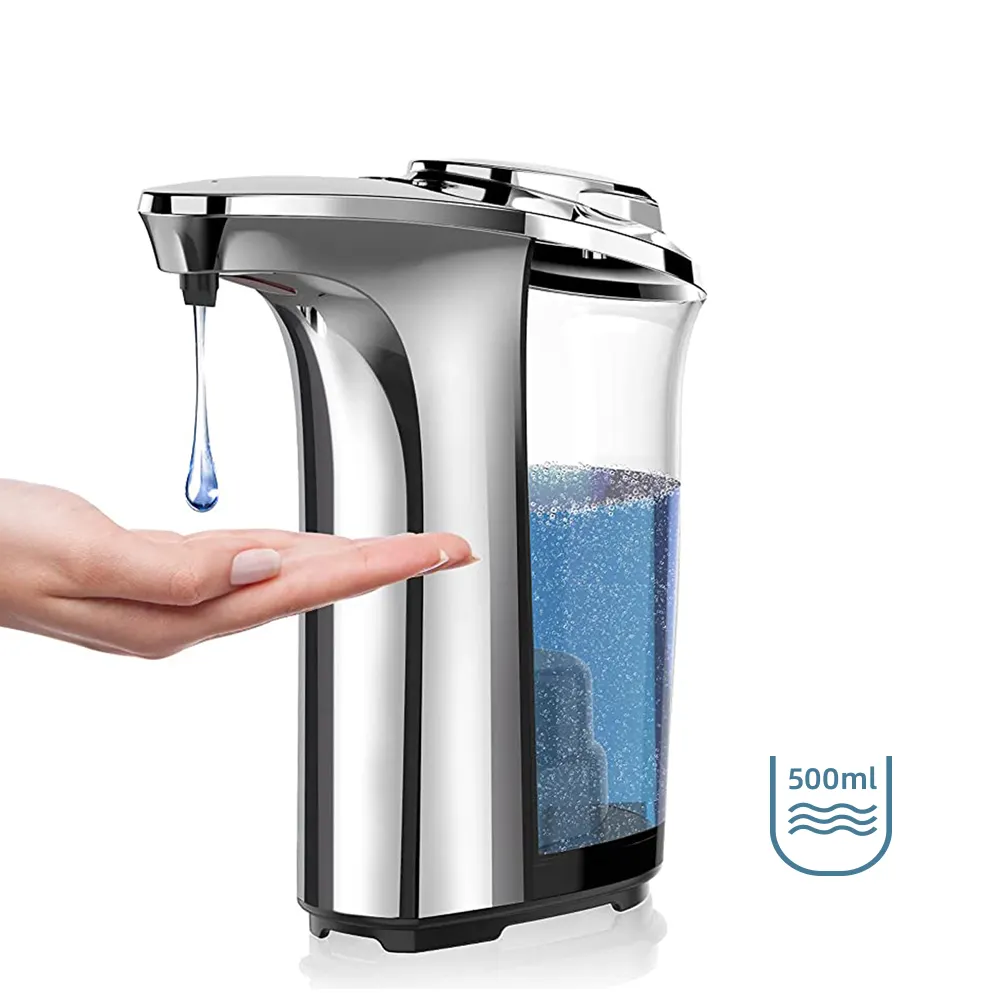 Otomatik sabunluk 5 ayarlanabilir sabun dağıtım seviyeleri sıvı el sabun dağıtıcısı banyo ve mutfak için
