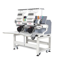 Machine à broder informatisée multifonctionnelle à 2 têtes et 15 aiguilles pour casquettes et t-shirts, machine à broder automatique pour usine, Europe, Afrique