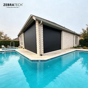 Persianas Exteriores Automáticas ZERATECH con Motor Inteligente, <span class=keywords><strong>Cortinas</strong></span> Impermeables <span class=keywords><strong>de</strong></span> Aluminio <span class=keywords><strong>para</strong></span> Muro Cortina <span class=keywords><strong>de</strong></span> Vidrio, Balcón, con Certificación CE - Product Image 1