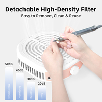 SNRQI Grossiste B2B Aspirateur de poussière d'ongles portable avec sortie d'air réglable, rotation à 360 degrés, utilisation flexible, logo OEM personnalisé, direct usine