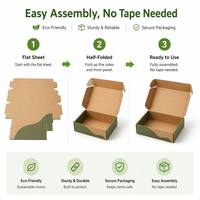 Ensemble de boîtes en carton ondulé pour colis de chaussettes et sous-vêtements personnalisés, avec bande de déchirement et conception de colisage prêt à l'envoi pour retour, assortiment