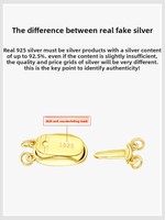 Bracelet en argent S925 double couche avec perles, fermoir DIY pour collier à 2 brins, vente en gros d'usine XD P984
