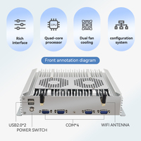 MeetNeng Mini Ordenador Industrial Integrado I7 sin Ventilador con DDR4 RAM, Nuevo Sistema Operativo Linux de 10 Núcleos, 1 Unidad