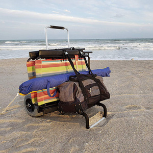 Chariot de plage à roues gonflables pour usage de stockage et transport, avec structure robuste - Product Image 1