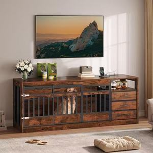 <span class=keywords><strong>2026</strong></span> Yılı Sıcak Fırsat Büyük Köpek Kafesi Mobilyası, 3 Çekmeceli ve 1 Raflı Çiftlik Evi Tarzı Köpek Kulübesi TV Sehpası - Product Image 1