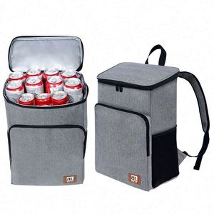 Nevera portátil de aluminio de gran capacidad de 20L para 36 latas de cerveza, cesta isotérmica para pícnic al aire libre, mochila nevera para almuerzo - Product Image 4
