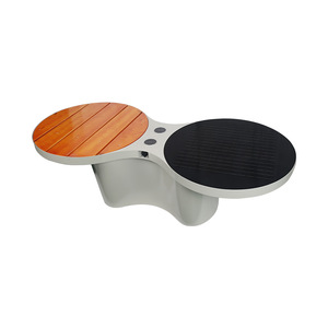 Outdoor Metal Solar <b>Chair</b> With Wireless Charging Bluetooth Music Garden Furniture Modern Contemporary Design Eco Friendly Round - Product Image 2