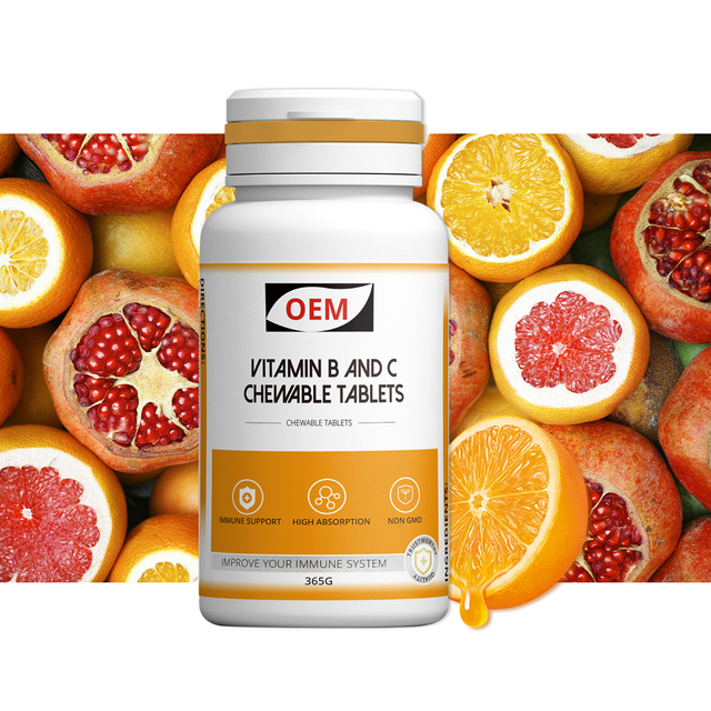 2026 New Product Vitamin B and C Chewable Tablets Energy Vitamin Chewable Tablets for Adults Custom OEM Service 365G