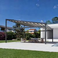 Toit de pergola motorisé en alliage d'aluminium, auvent rétractable électrique, résistant aux UV, imperméable, système d'ombrage pour terrasse