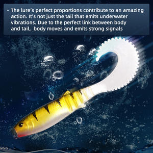 Leurre souple circulaire en PVC de haute qualité 70-110 mm pour la pêche au brochet, au bar, au maquereau et au mullet en eau douce et salée - Product Image 4