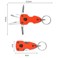 Mini-outils multifonctionnels personnalisés en métal avec tournevis, lumière LED et ouvre-bouteille, porte-clés promotionnel, accessoire publicitaire