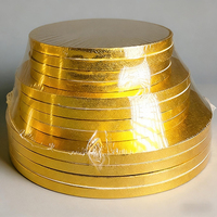 Planches à gâteau de 12 mm en gros, rondes, dorées et blanches, pour outils à gâteau, fournitures de décoration de gâteaux