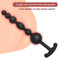 Bubble-Bead Ultra-Langer Analplug, Analkugeln zur Masturbation, Unisex Silikon-Analmassagegerät mit 5 Kugeln, Dongguan Großhandel