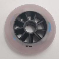 Roues de patins à roulettes de course à double couche en PU à rebond élevé