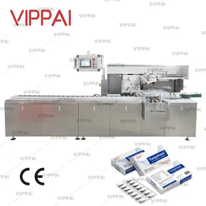 2023 VIPPAI Automatic Horizontal Wet Tissue Band-Aid Carton Box Packaging Making Machine Price