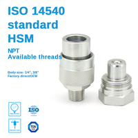 Raccord à vis en acier à haute teneur en carbone conforme à la norme ISO14540, NPT 1/4 3/8, coupleur rapide pour système hydraulique